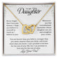 To My Daughter | Never Forget That I Love You - Interlocking Hearts necklace