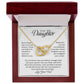To My Daughter | Never Forget That I Love You - Interlocking Hearts necklace