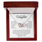 To My Daughter | Never Forget That I Love You - Interlocking Hearts necklace